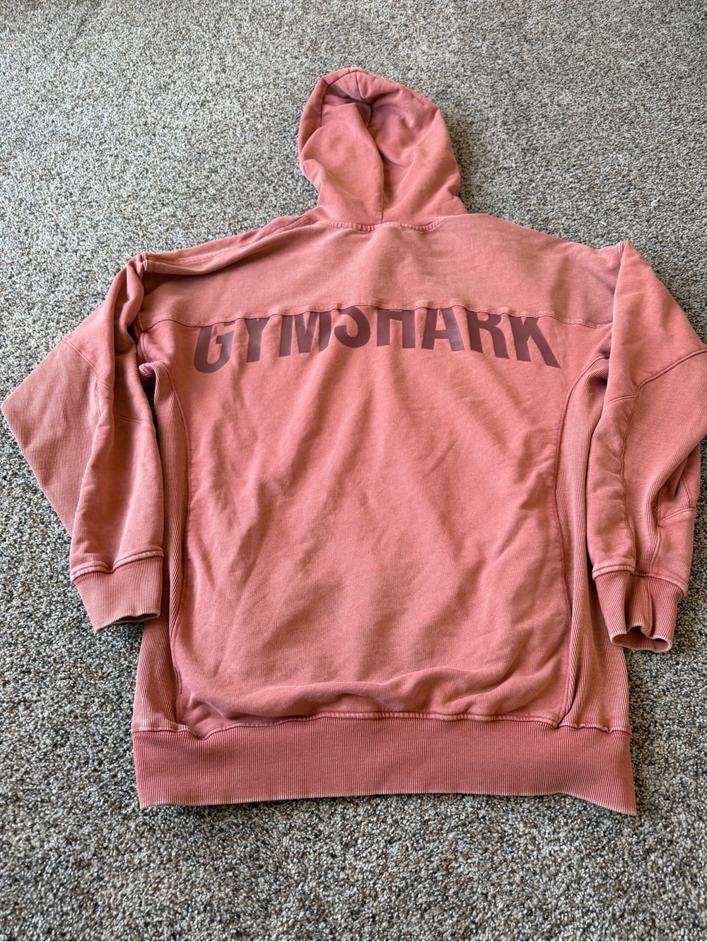 Gymshark Power Washed Hoodie Rose Brown Medium Oversized Pump Cover